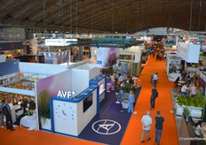 Hall 1 with in the foreground Artechno's booth where demos were given with 3D glasses.